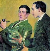 Boris Kustodiev Kapitsa and Semenov oil